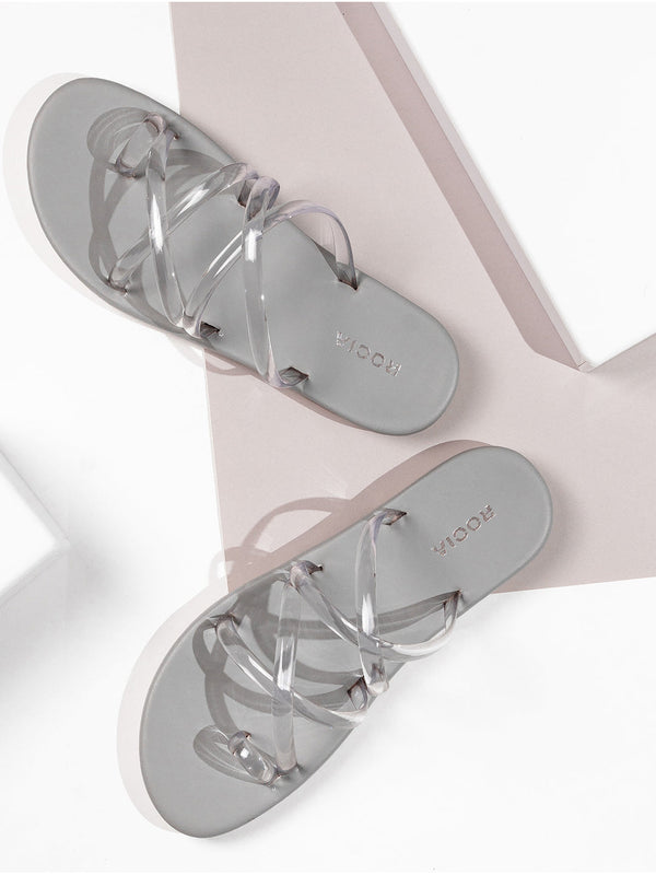 Rocia By Regal White Women Strappy Flats