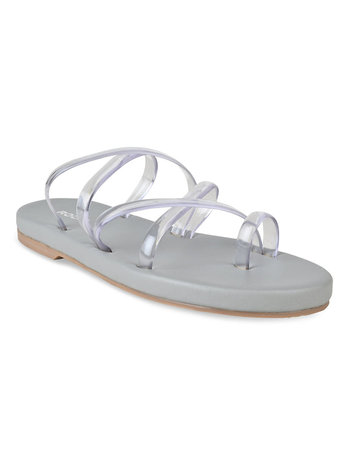 Rocia By Regal White Women Strappy Flats