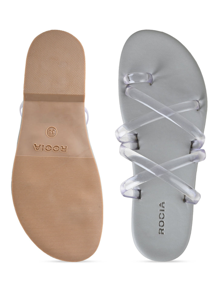 Rocia By Regal White Women Strappy Flats