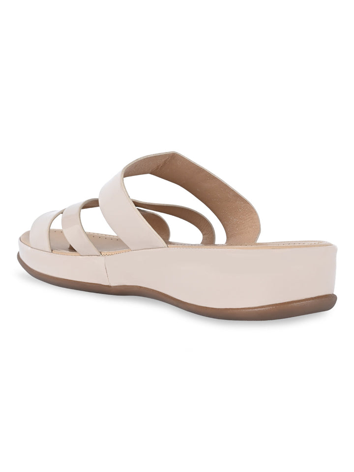 Rocia By Regal Beige Women Comfort Patent Flats