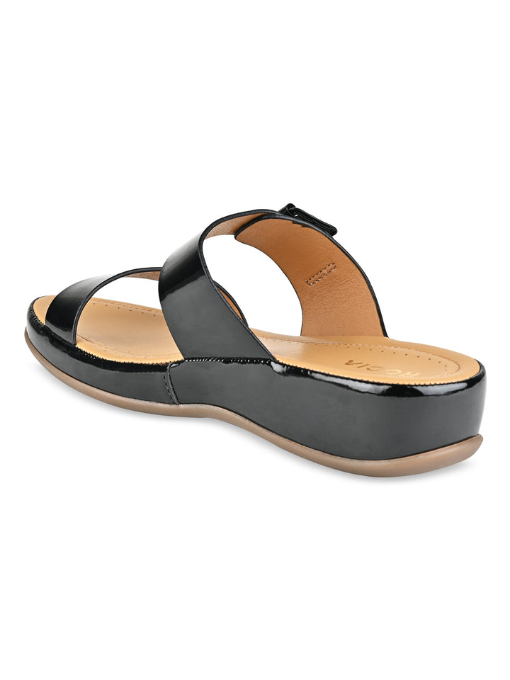 Rocia By Regal Black Women Patent Casual Flats