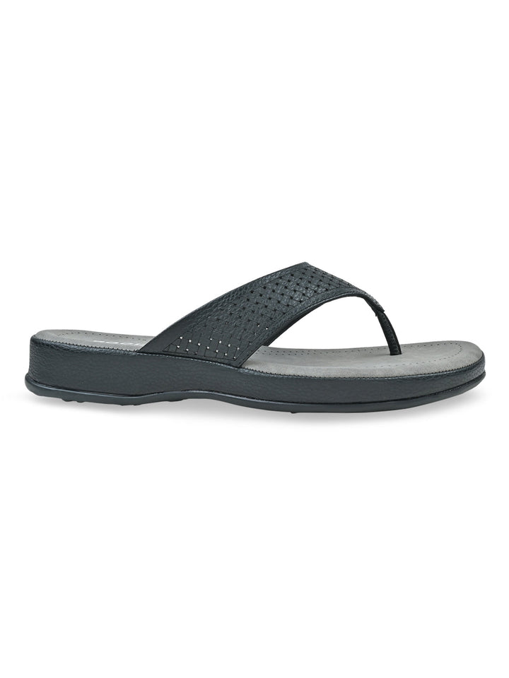Rocia By Regal Black Women Laser Cut Flats