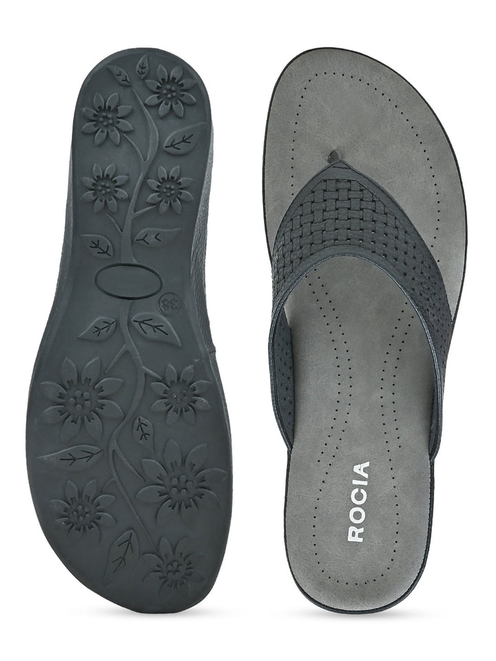 Rocia By Regal Black Women Laser Cut Flats