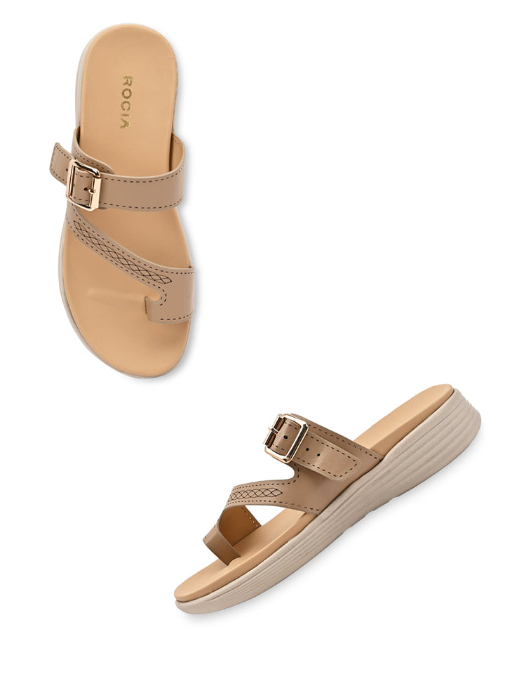 Rocia By Regal Taupe Women Comfort Casual Flats