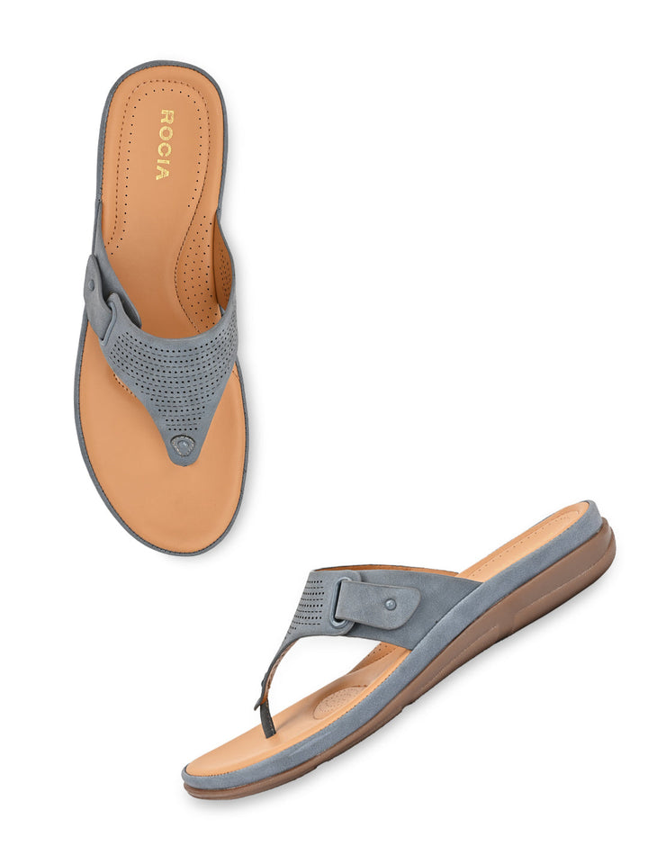 Rocia By Regal Blue Women Casual Laser Cut Flats