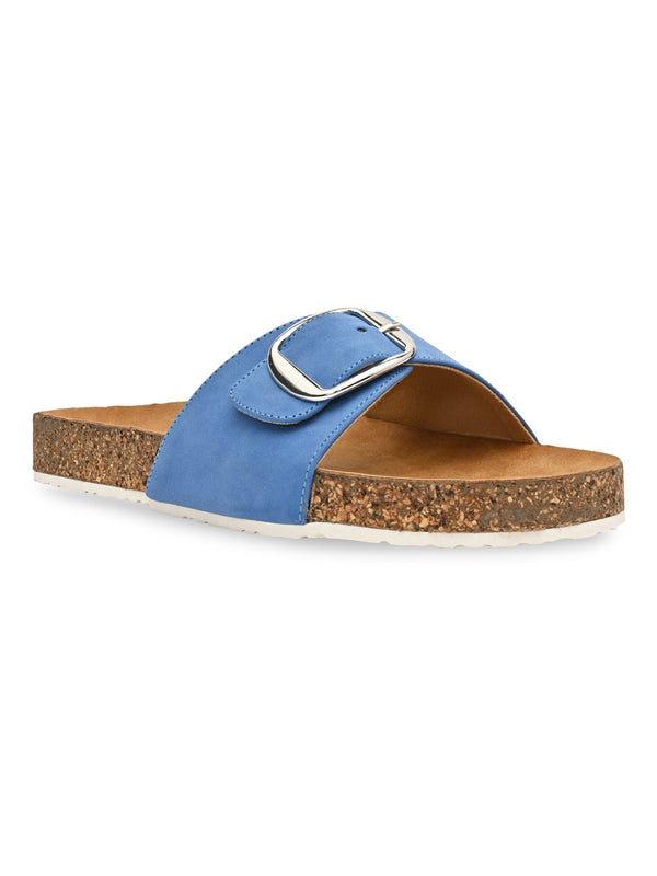 Rocia By Regal Blue Women Casual Flat Sliders