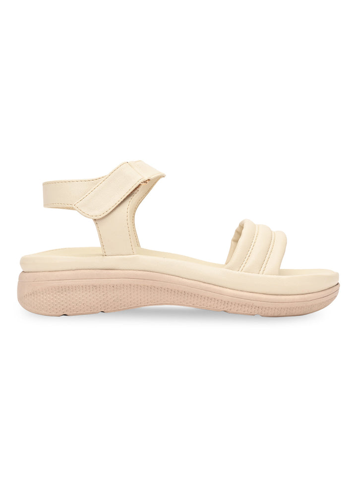 Rocia By Regal Cream Women Casual Sandals