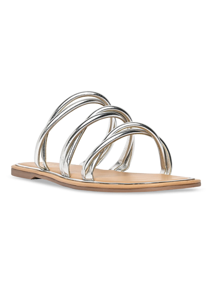 Rocia By Regal Silver Women Casual Flat Sandals