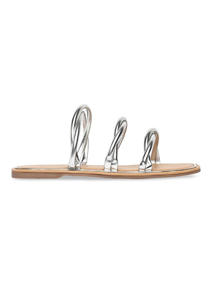 Rocia By Regal Silver Women Casual Flat Sandals