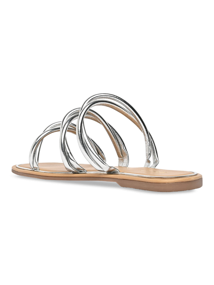Rocia By Regal Silver Women Casual Flat Sandals