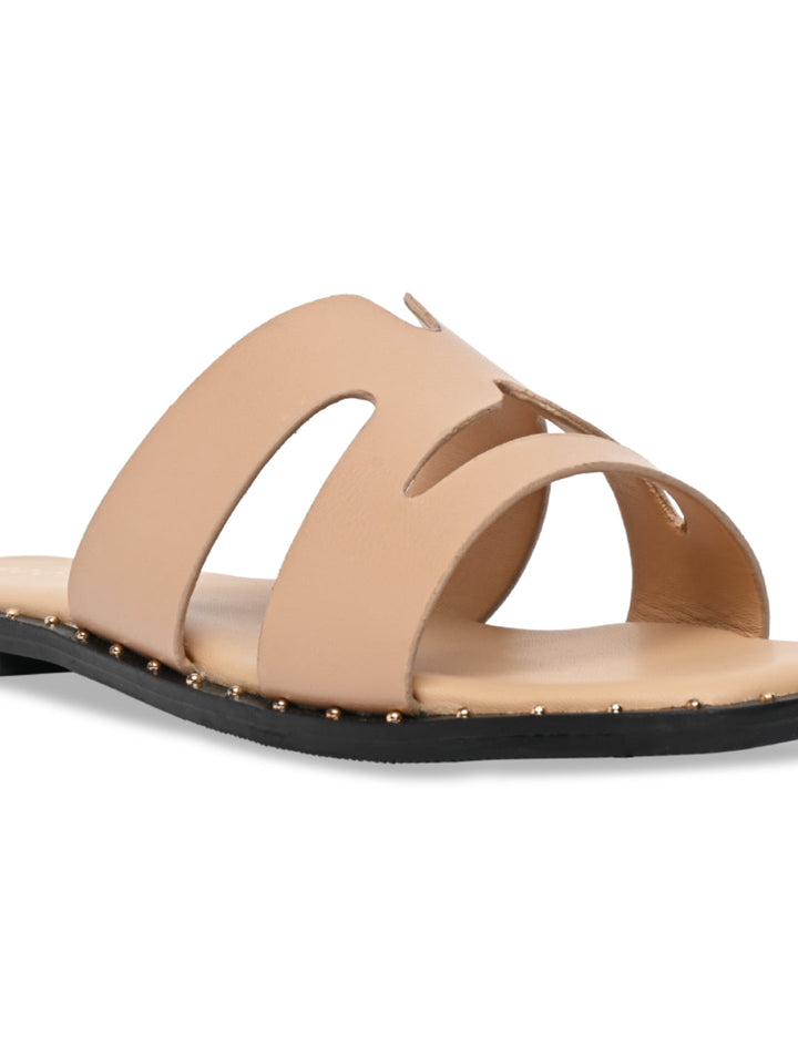 Rocia By Regal Beige Women Casual Flat Sandals