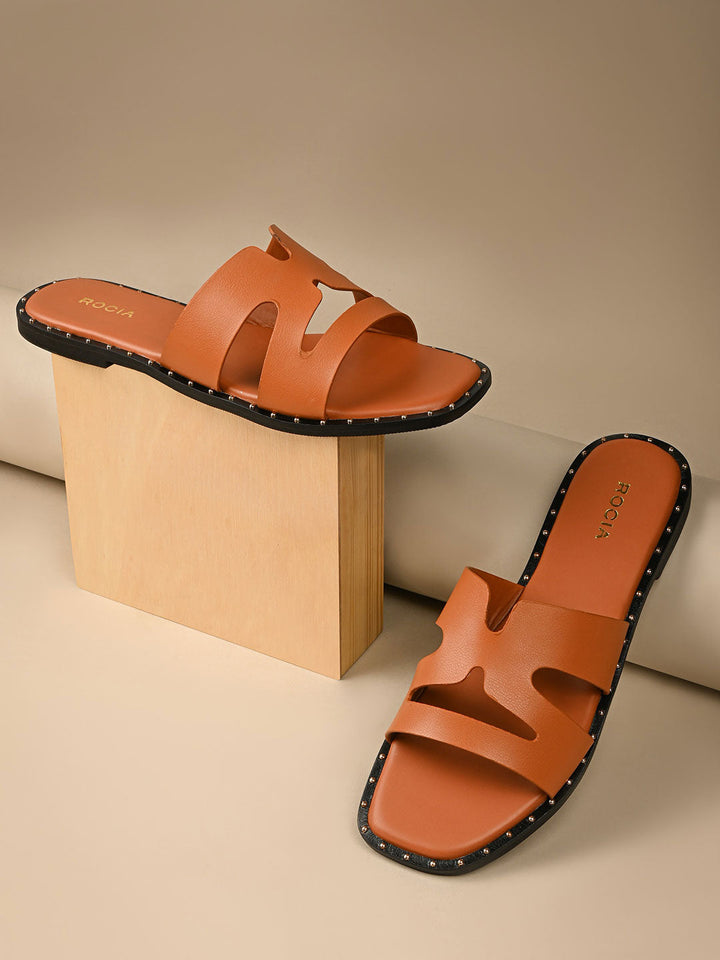 Rocia By Regal Tan Women Casual Flat Sandals