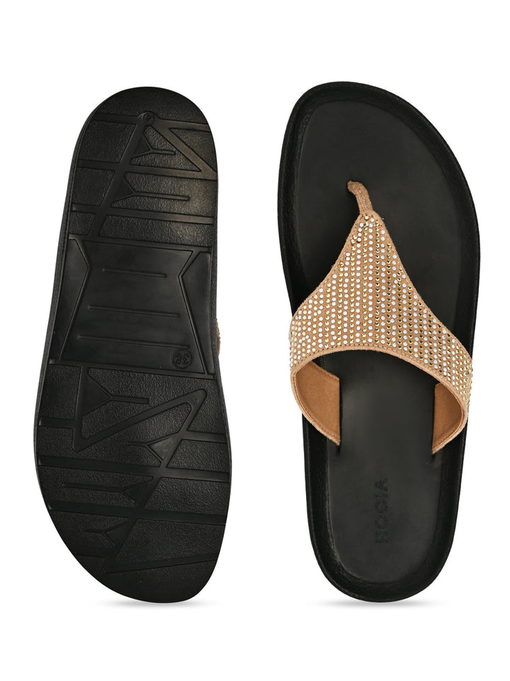 Rocia By Regal Beige Women Casual Flat Flexi Sole Sandals
