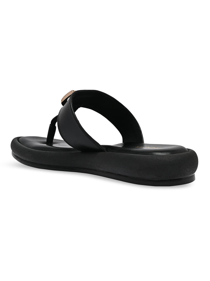 Rocia By Regal Black Women Casual Buckled Flats