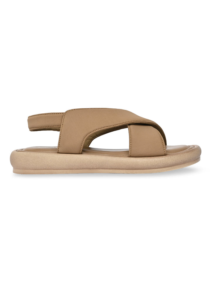 Rocia By Regal Beige Women Casual Cross Sandals