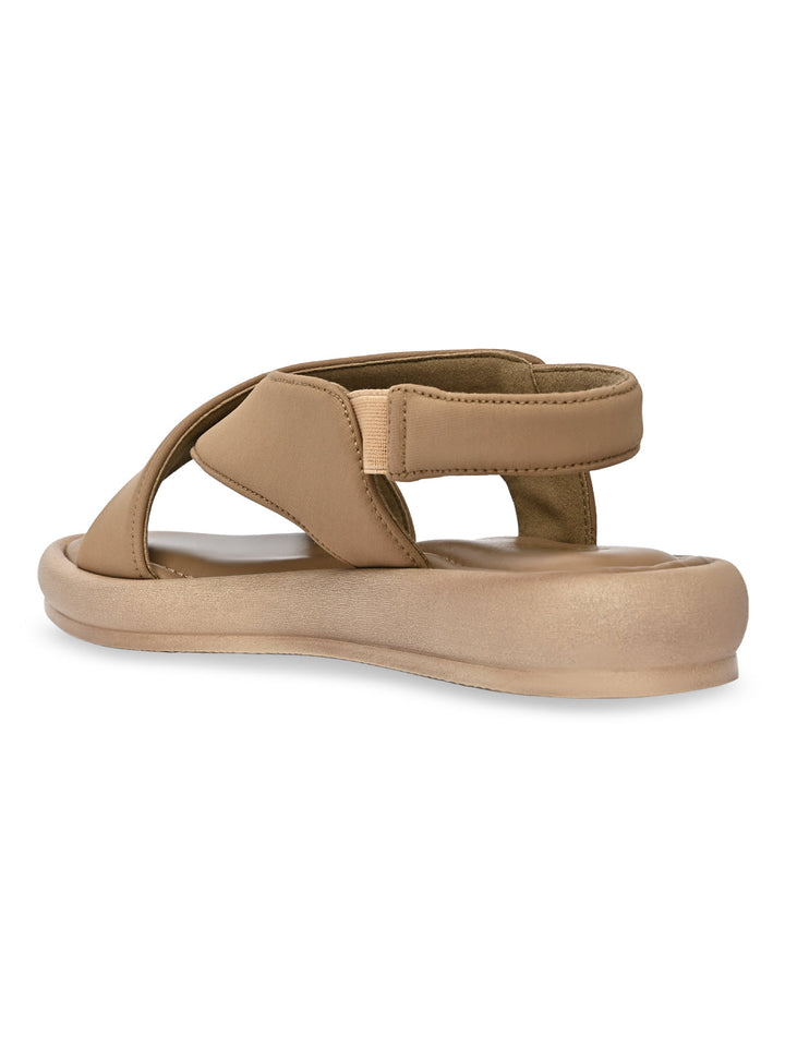 Rocia By Regal Beige Women Casual Cross Sandals