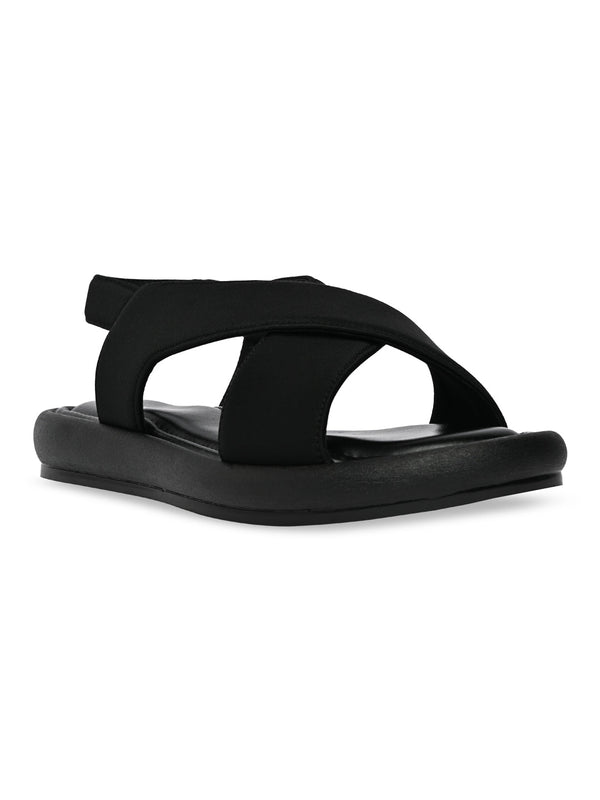 Rocia By Regal Black Women Casual Cross Sandals