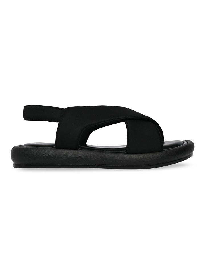 Rocia By Regal Black Women Casual Cross Sandals