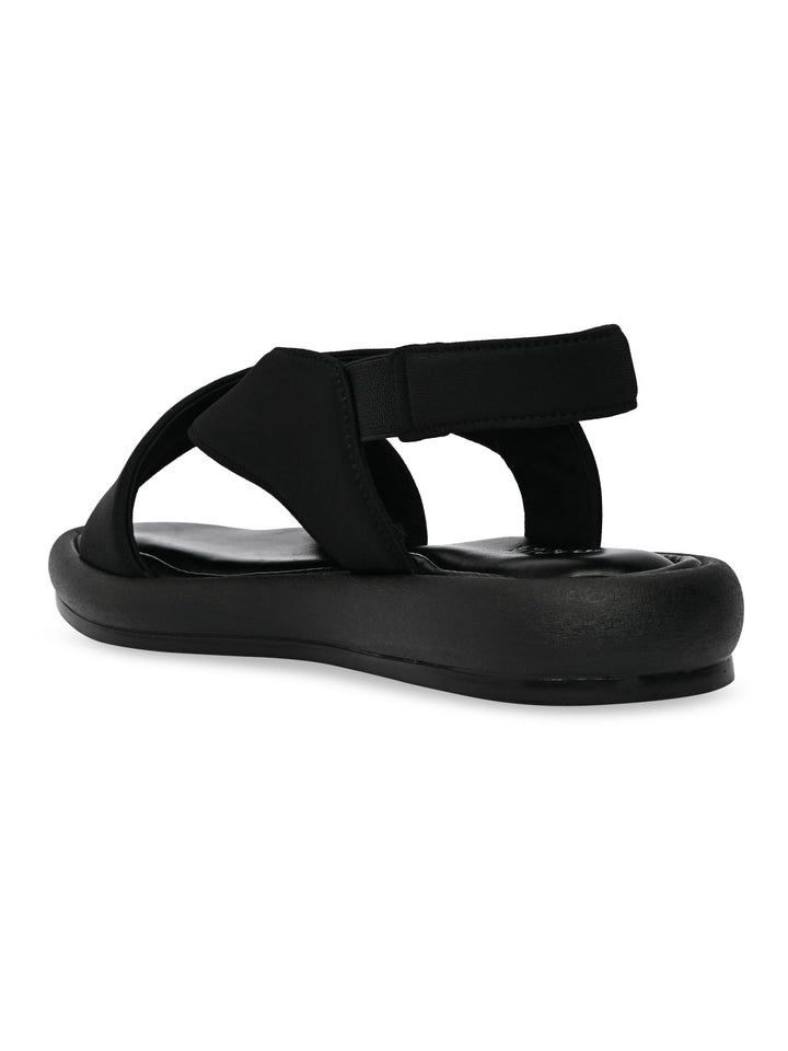 Rocia By Regal Black Women Casual Cross Sandals