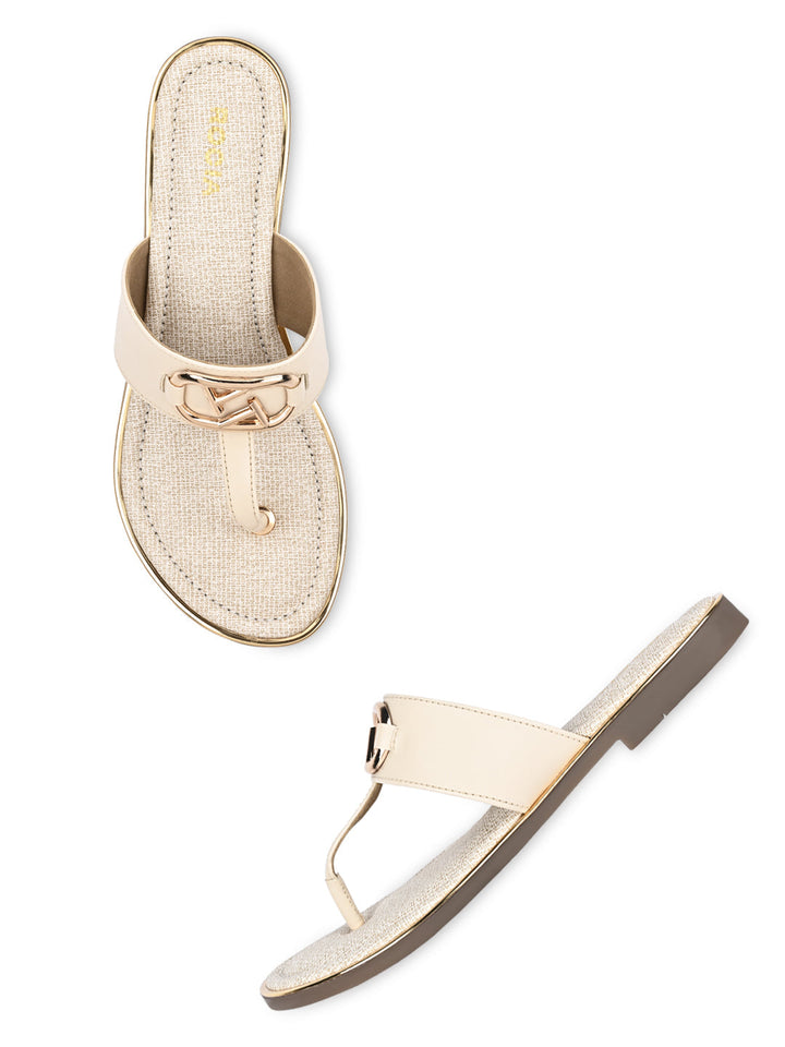 Rocia By Regal Cream Women Stylish Flats