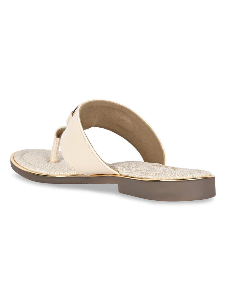 Rocia By Regal Cream Women Stylish Flats