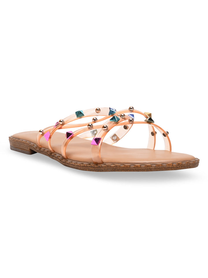 Rocia By Regal Beige Women Strappy Vinyl Flats