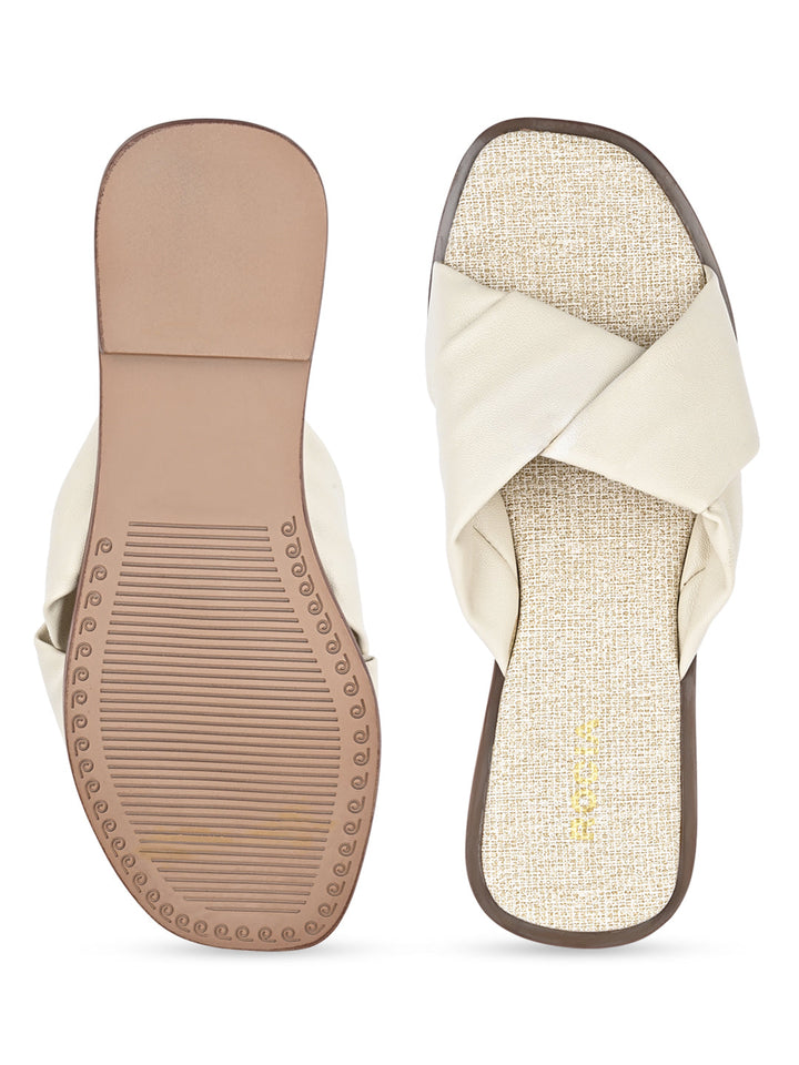 Rocia By Regal Cream Women Casual Comfortable Flats