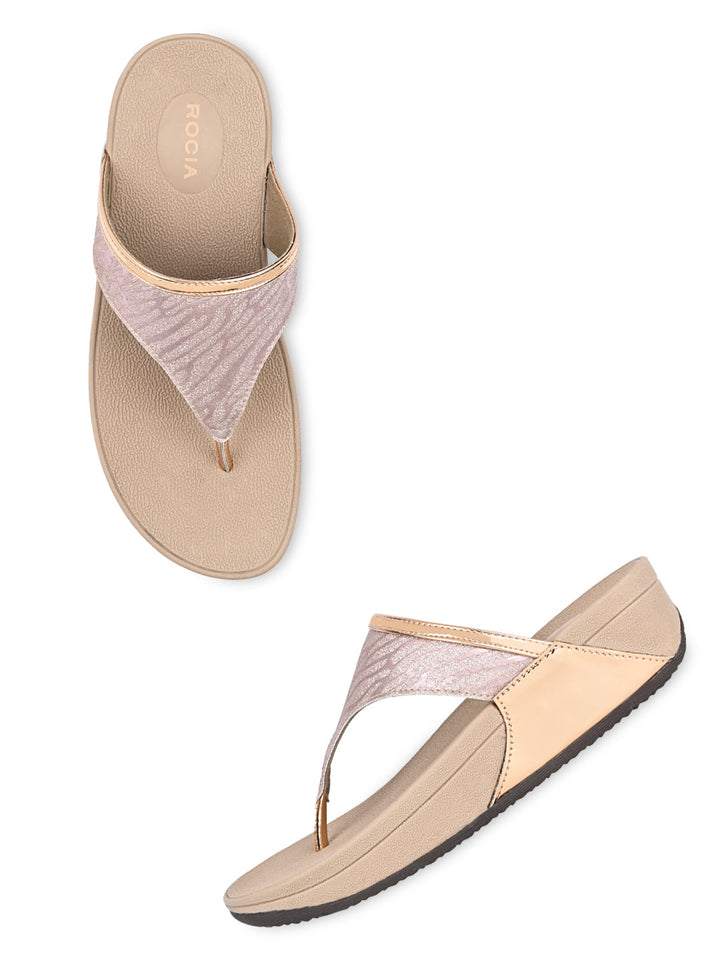 Rocia By Regal Rose Gold Women Casual Flats