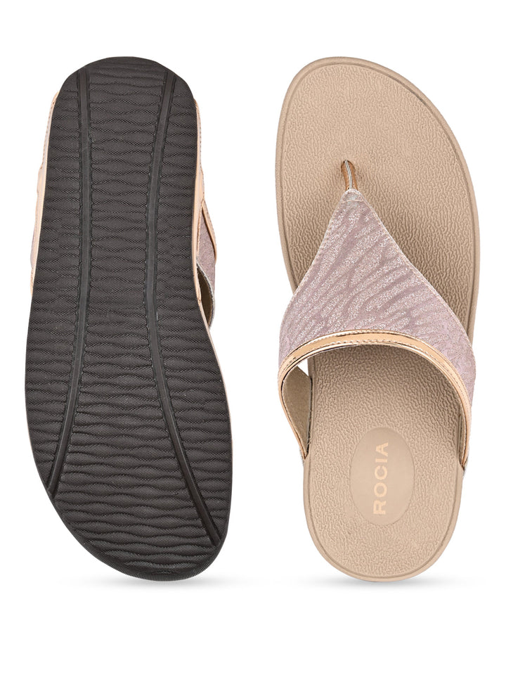 Rocia By Regal Rose Gold Women Casual Flats