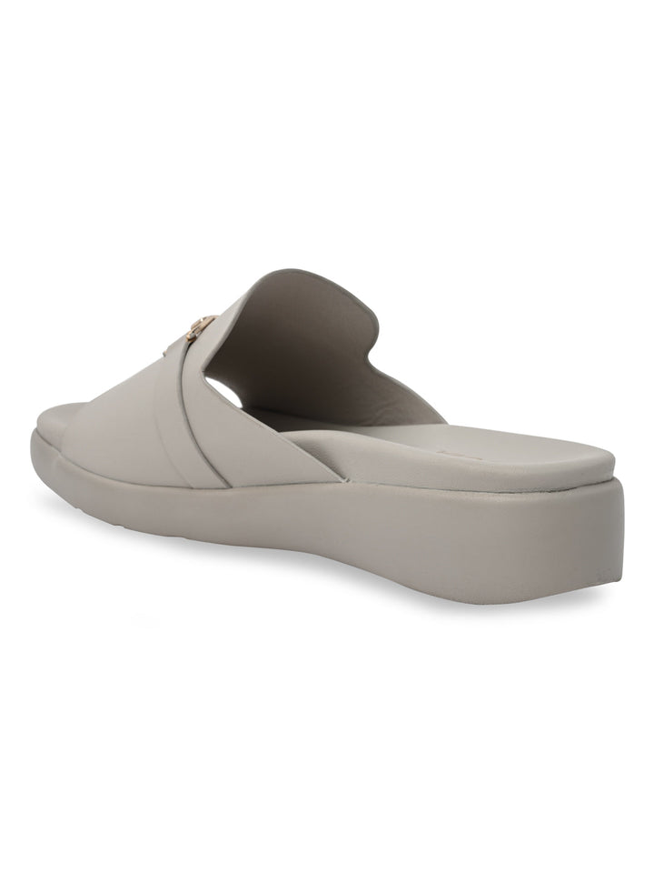 Rocia By Regal Grey Women Stylish Buckled Flats