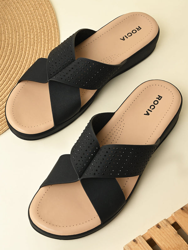 Rocia By Regal Black Women Casual Comfort Flats