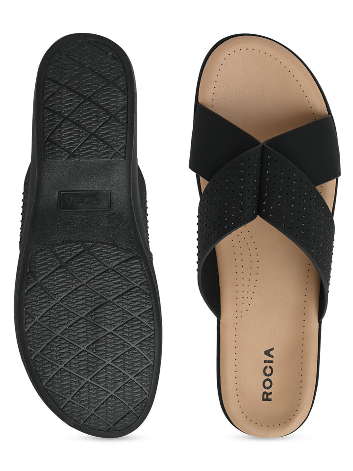 Rocia By Regal Black Women Casual Comfort Flats