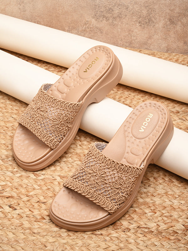 Rocia By Regal Beige Women Casual Funky Flats