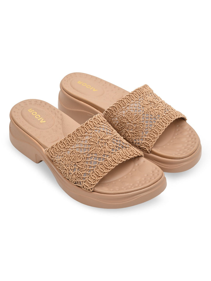 Rocia By Regal Beige Women Casual Funky Flats