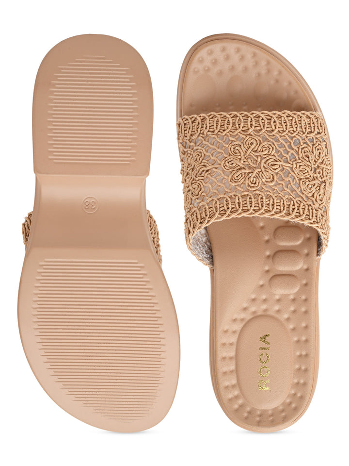 Rocia By Regal Beige Women Casual Funky Flats