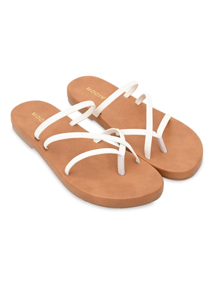 Rocia By Regal White Women Strappy Flats