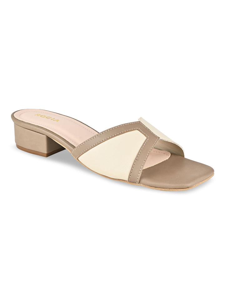 Rocia By Regal Beige Women Slip On Sandals