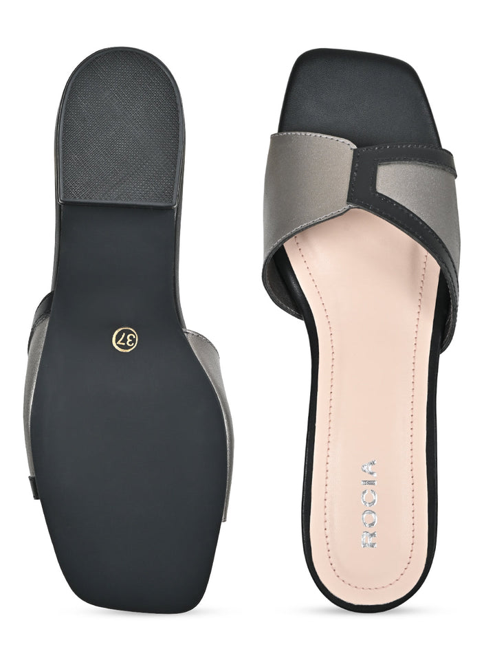 Rocia By Regal Black Women Slip On Sandals