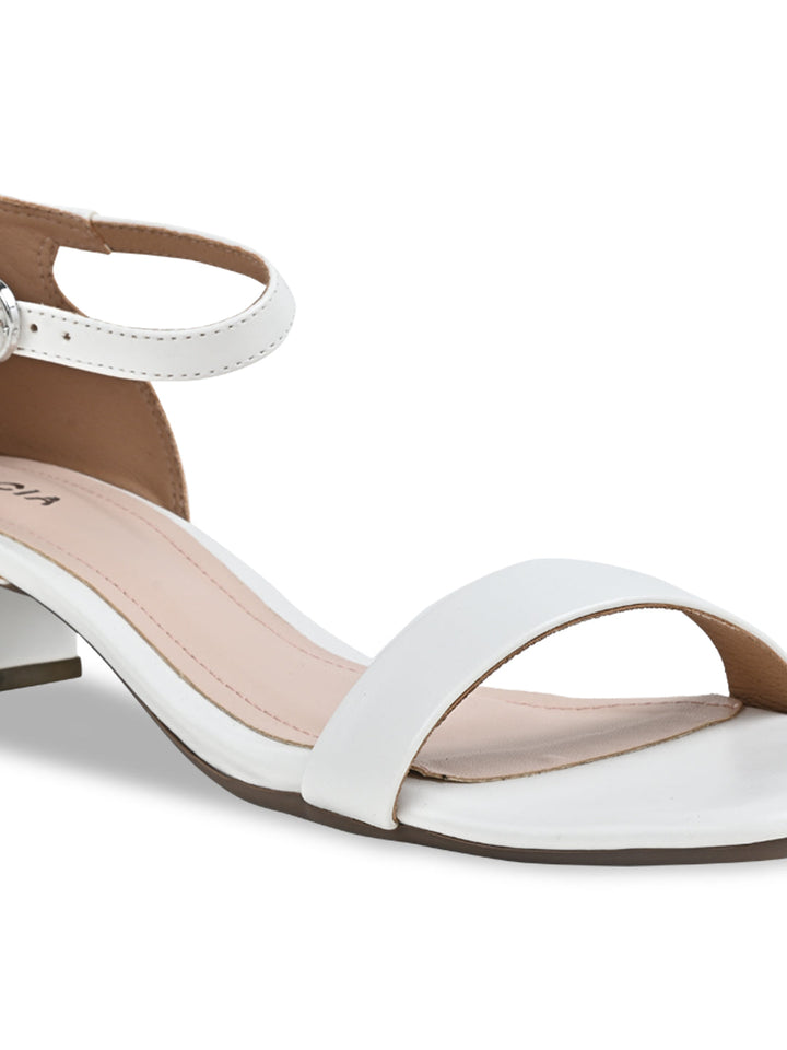 Rocia By Regal White Women Block Heel Sandal