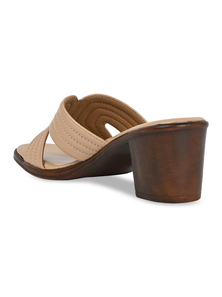 Rocia By Regal Beige Women Block Heel Sandals