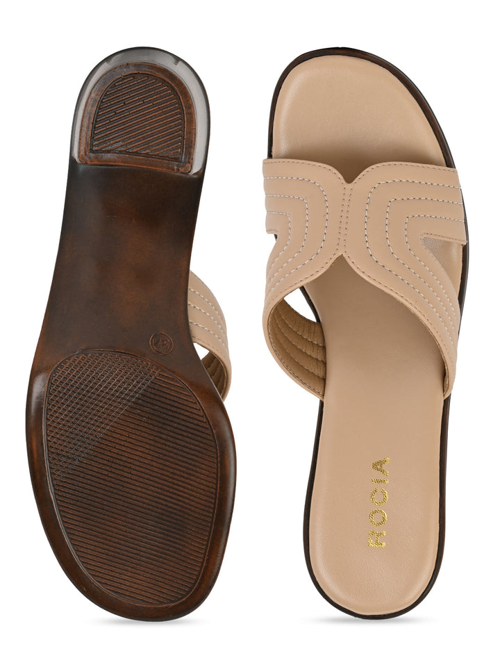 Rocia By Regal Beige Women Block Heel Sandals