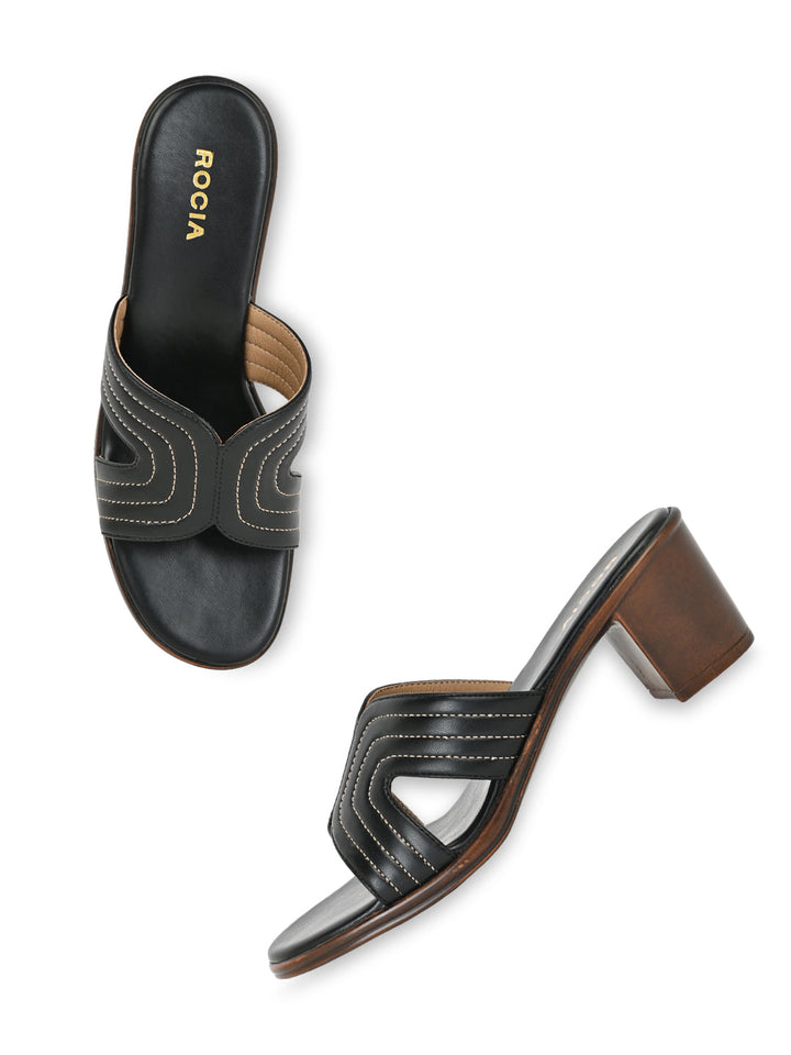 Rocia By Regal Black Women Block Heel Sandals