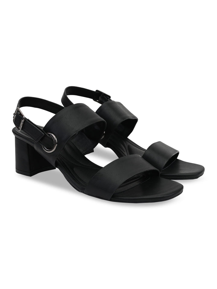 Rocia By Regal Black Women Daily Comfort Block Heel Sandals