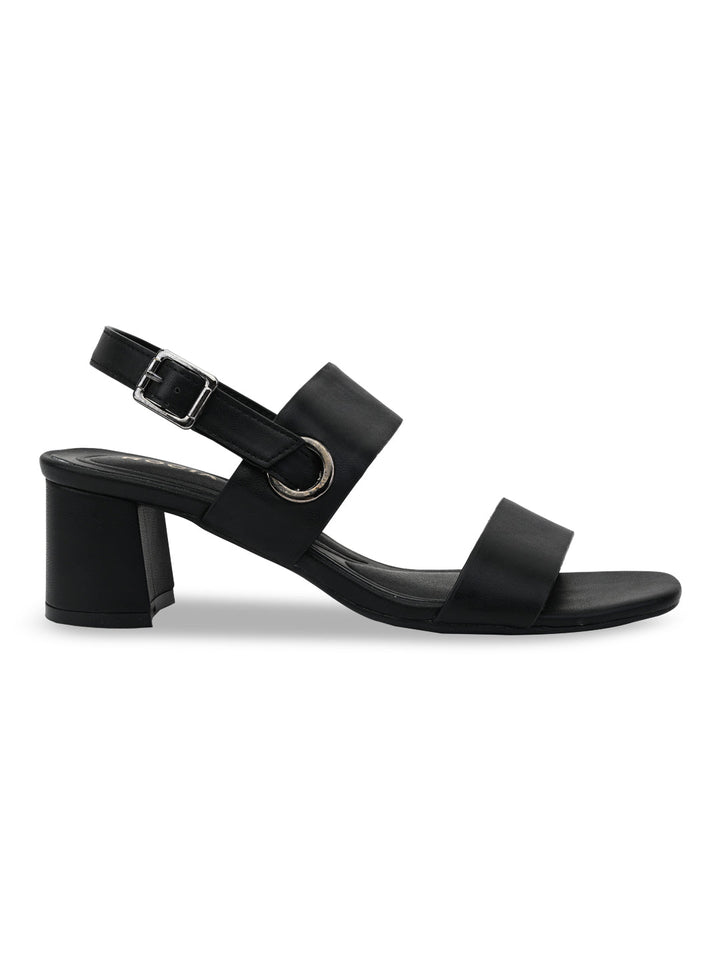 Rocia By Regal Black Women Daily Comfort Block Heel Sandals