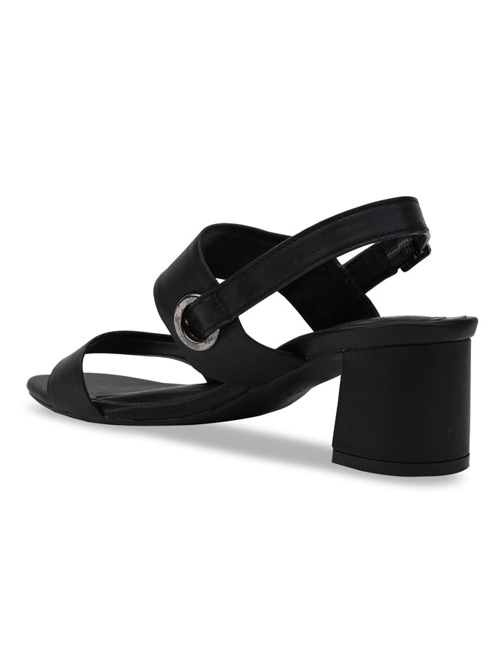 Rocia By Regal Black Women Daily Comfort Block Heel Sandals