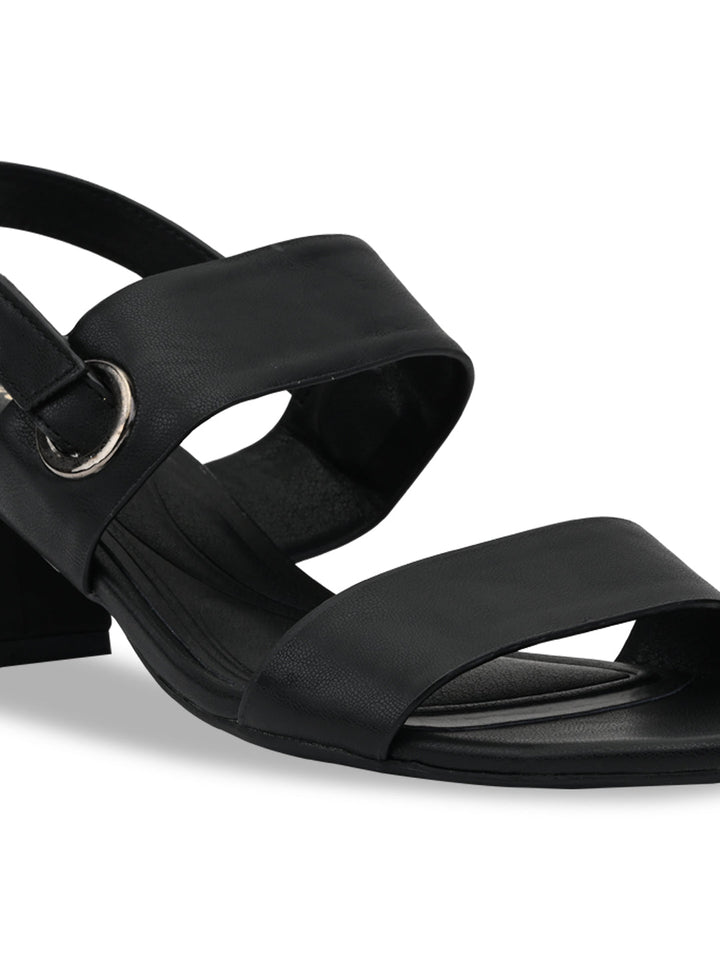 Rocia By Regal Black Women Daily Comfort Block Heel Sandals