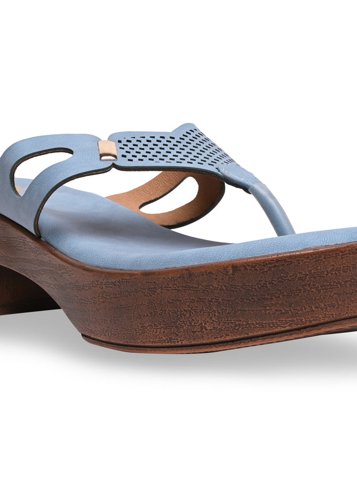 Rocia By Regal Blue Women Casual Block Heel Sandals