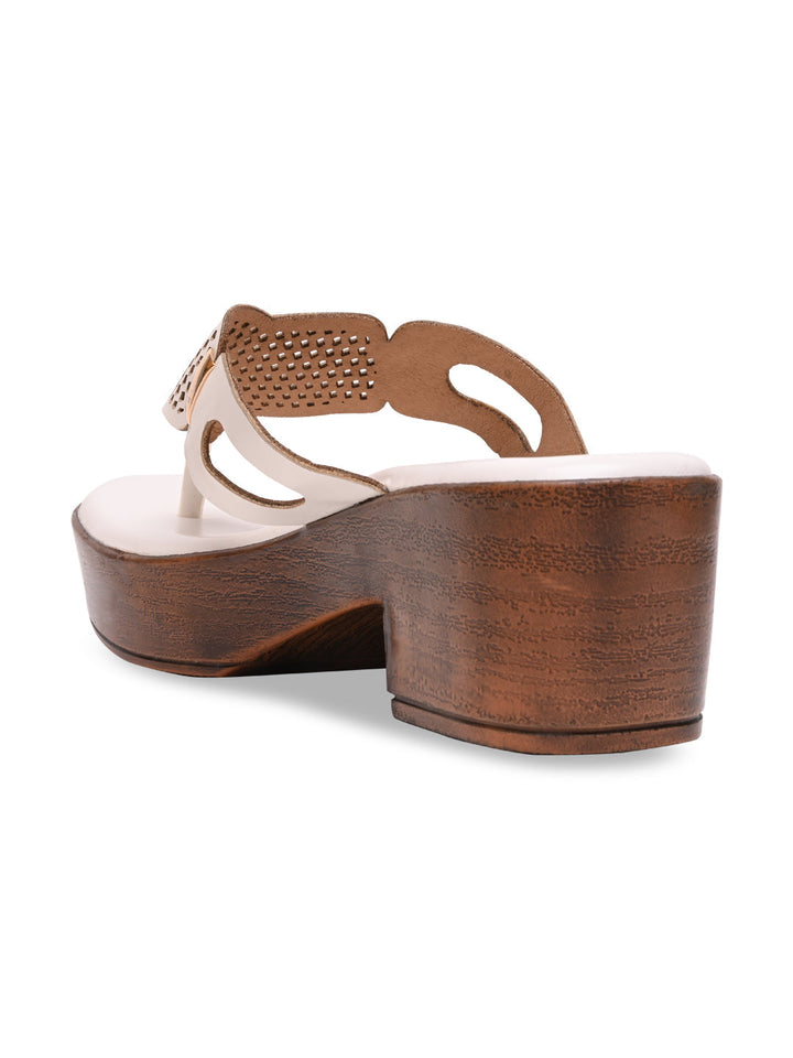 Rocia By Regal White Women Casual Block Heel Sandals