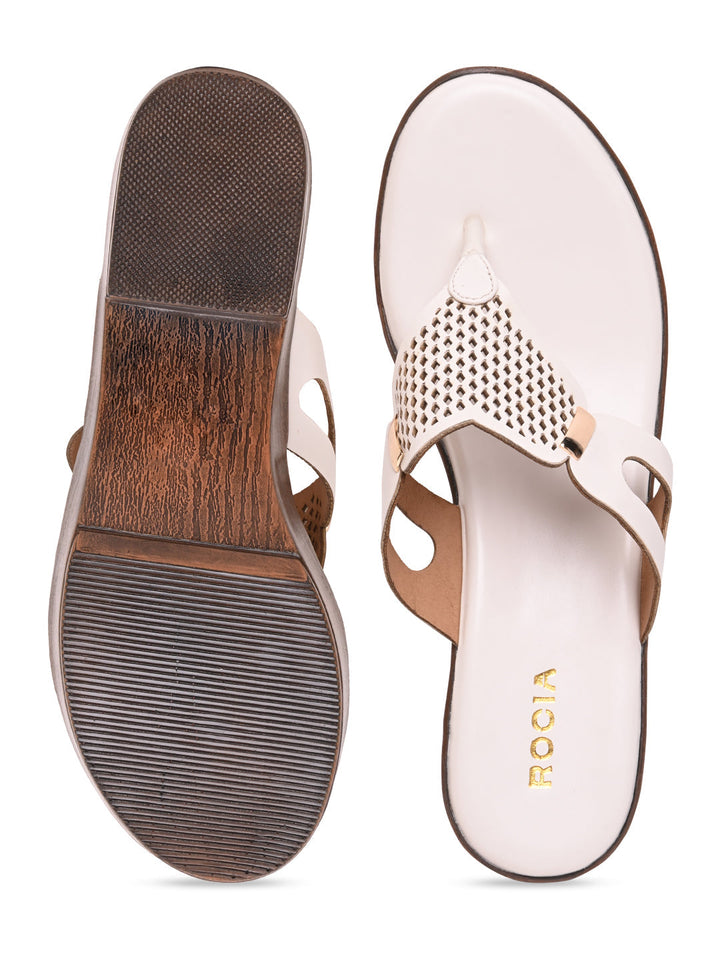 Rocia By Regal White Women Casual Block Heel Sandals