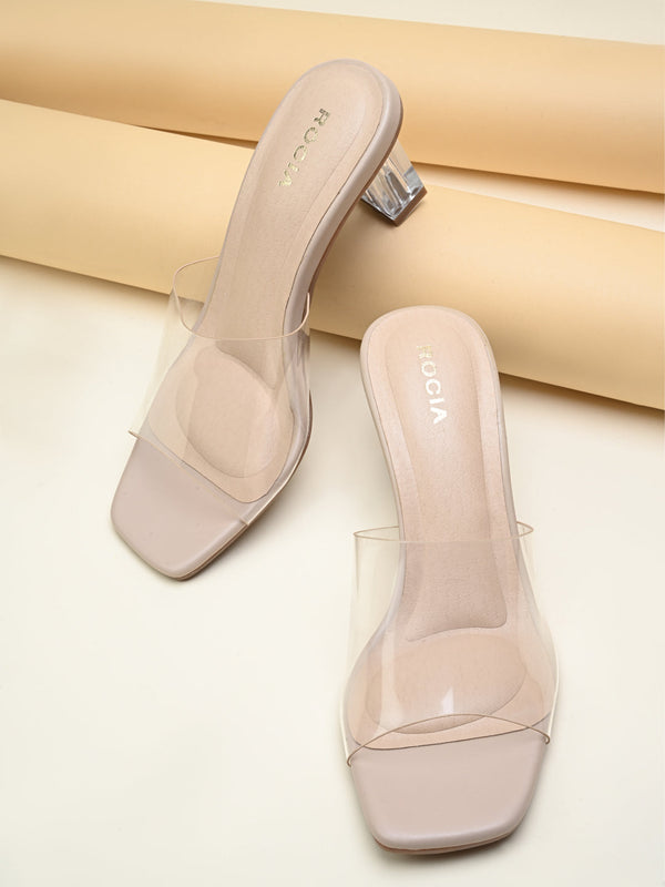 Rocia By Regal Beige Women Vinyl Block Heels